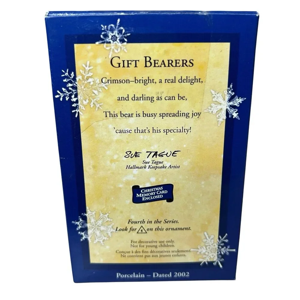 Vintage Hallmark Keepsake Ornament Gift Bearers 2002 Porcelain Collector's